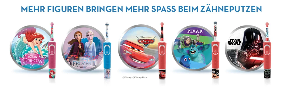 Mehr figuren bringen mehr spass beim zahneputzen.