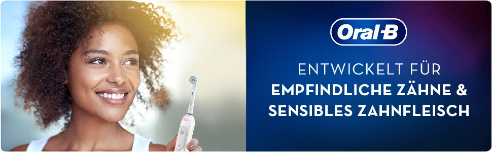 Oral-B elektrische Zahnbürste, beworben mit dem Slogan