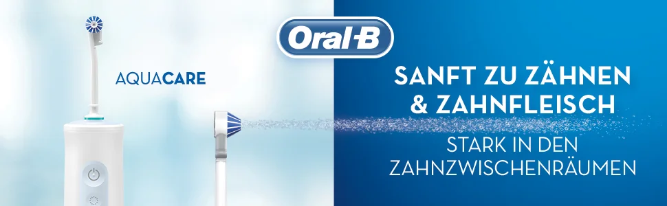 Aquacare. Sanft zu zahnen and zahnfelisch. Stark in den zahnzwischenraumen.
