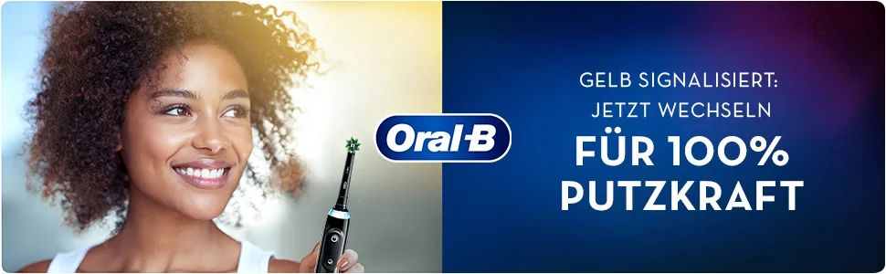 Oral-B Gelb signalisiert: Jetzt wechseln fur 100% putzkraft