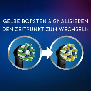 Gelbe borsten signalisieren den zeitpunkt zum wechseln