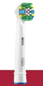 Oral-B Aufsteckbürste mit verschiedenen farbigen Borsten für eine umfassende Reinigung und Pflege der Zähne.