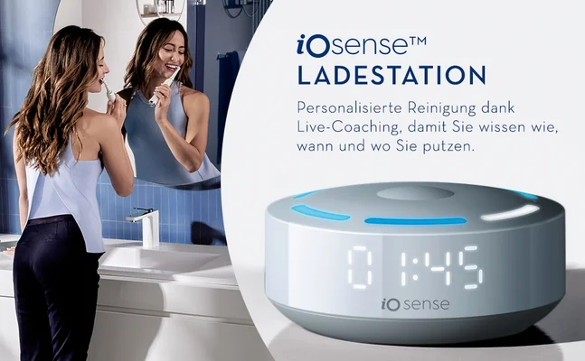 iOsense ladestation Personalisierte Reinigung dank live coaching damit sie wissen wie wann und wo sie putzen