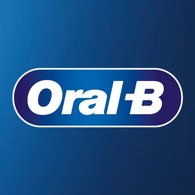 Oral-B Logo auf blauem Hintergrund