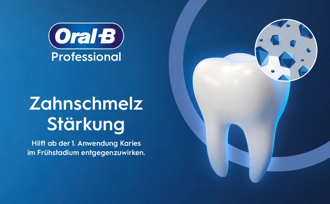 Oral-B Professional Zahnschmelz starkung Hilft ab der 1. Anwendung Karies im fruhstadium entgegenzuwirken.