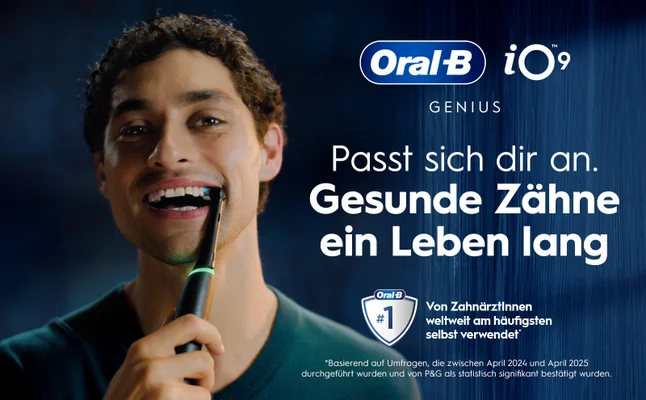 Oral-B iO9 GENIUS Zahnbürsten-Werbung mit Slogan