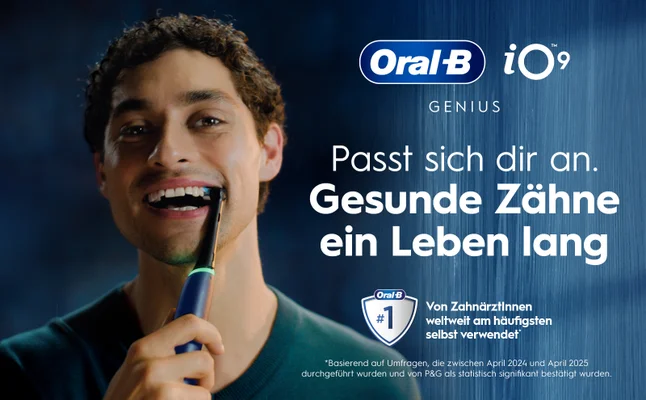 Oral-B iO9 GENIUS Zahnbürsten-Werbung mit Slogan