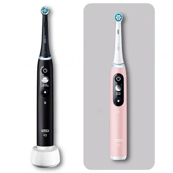 Oral-B iO 6 Duo Elektrische Zahnbürsten, black lava/pink sand