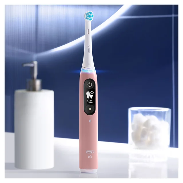 Oral-B iO 6 Elektrische Zahnbürste, Reiseetui, pink sand