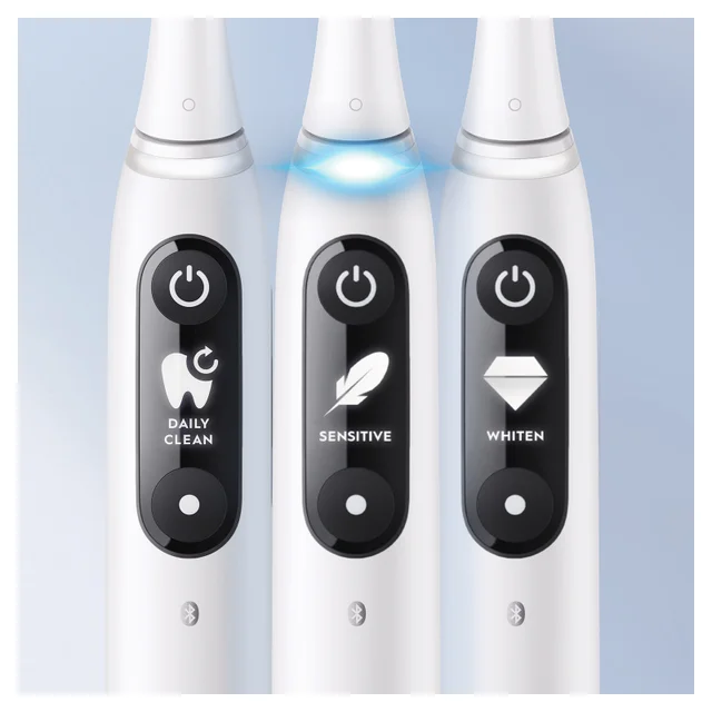 Oral-B iO 7 Duo Elektrische Zahnbürsten, Reiseetui, white alabaster