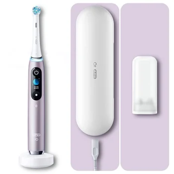 Oral-B iO 9 Elektrische Zahnbürste, Lade-Reise-Etui, rose quartz