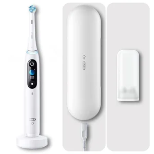 Oral-B iO 9 Elektrische Zahnbürste, Lade-Reise-Etui, white alabaster