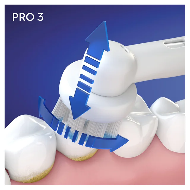 Oral-B Pro 3 3000 Sensitive Clean Elektrische Zahnbürste, blau