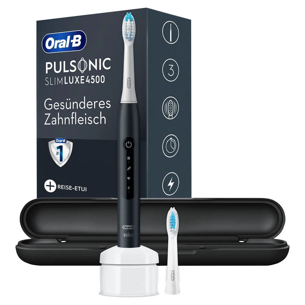 Oral-B Pulsonic Slim Luxe 4500 Elektrische Schallzahnbürste, Reiseetui, matt schwarz Bild 1