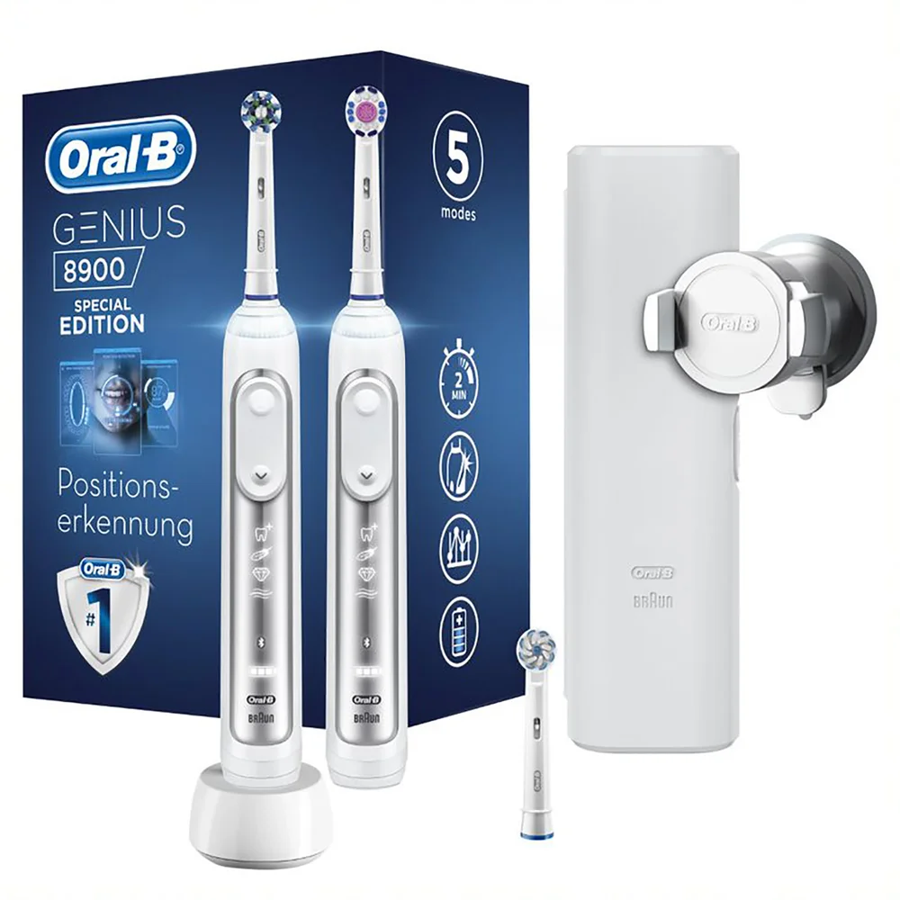 Oral-B Genius 8900 Elektrische Zahnbürste, silber Bild 1