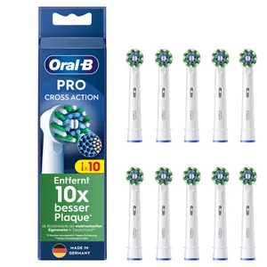 Oral-B CrossAction Aufsteckbürsten, weiß, 10 Stück