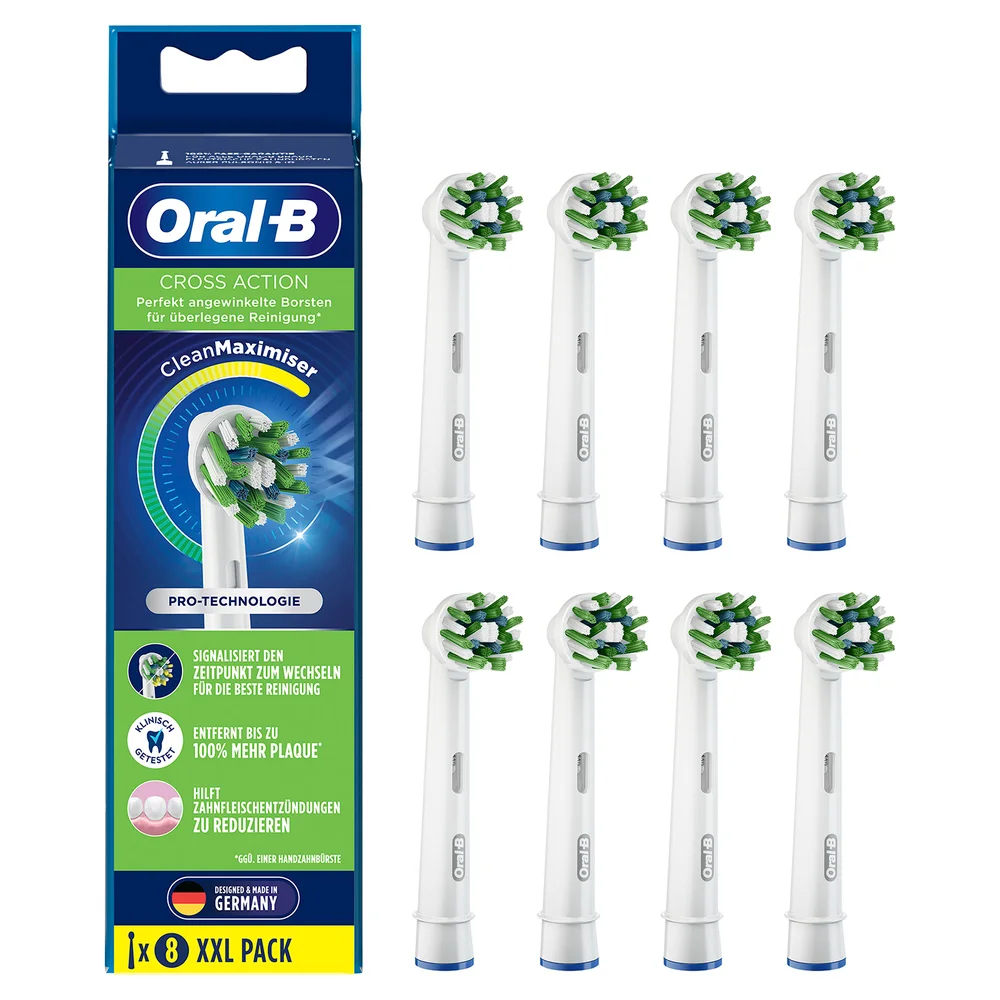 Oral-B CrossAction Aufsteckbürsten, weiß, 8 Stück Bild 1