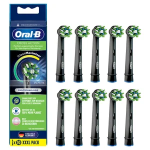 Oral-B CrossAction Aufsteckbürsten, schwarz, 10 Stück