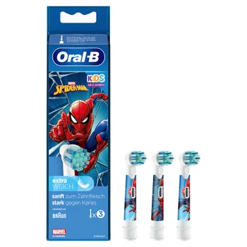 Oral-B Kids Aufsteckbürsten Spiderman, ab 3 Jahren, 3 Stück