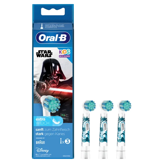 Oral-B Kids Aufsteckbürsten Star Wars, ab 3 Jahren, 3 Stück