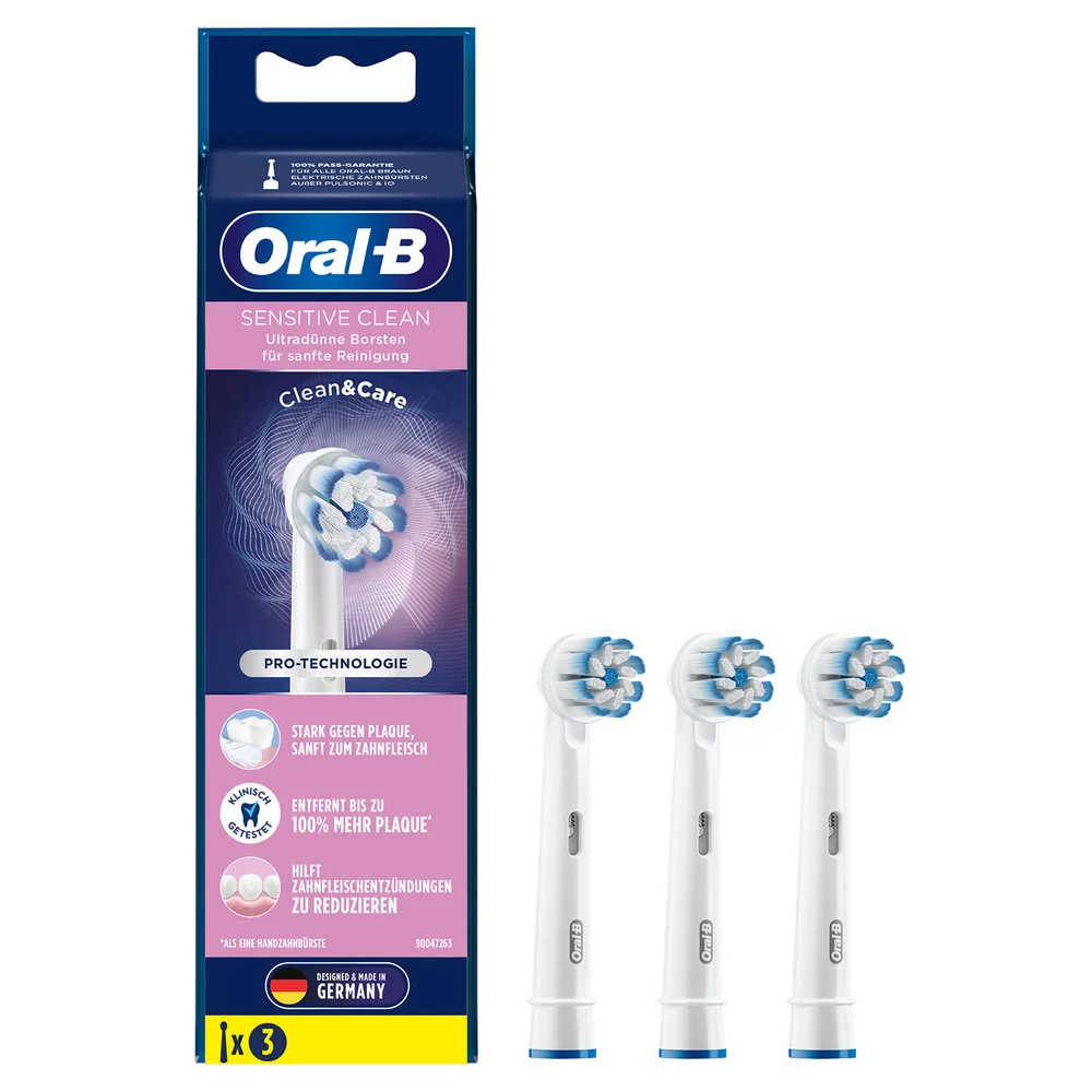 Oral-B Sensitive Clean Aufsteckbürsten, weiß, 3 Stück Bild 1