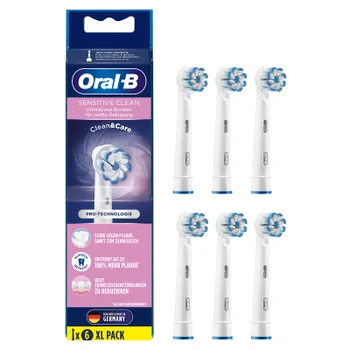 Oral-B Sensitive Clean Aufsteckbürsten, weiß, 6 Stück