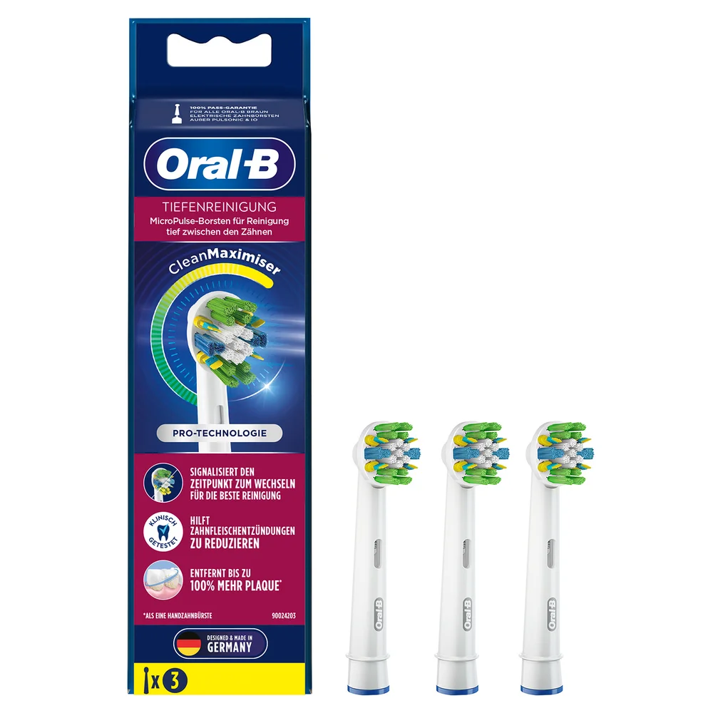 Oral-B Tiefenreinigung Aufsteckbürsten, weiß, 3 Stück Bild 1