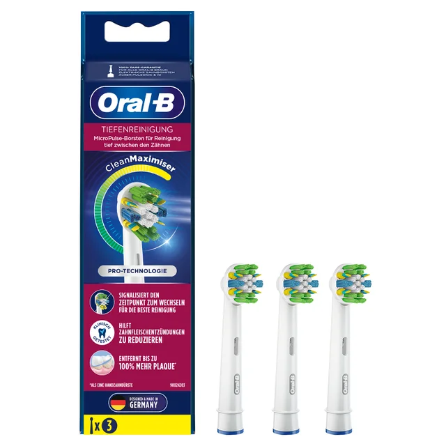 Oral-B Tiefenreinigung Aufsteckbürsten, weiß, 3 Stück