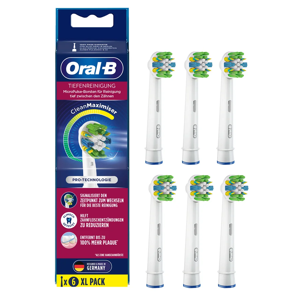 Oral-B Tiefenreinigung Aufsteckbürsten, weiß, 6 Stück Bild 1