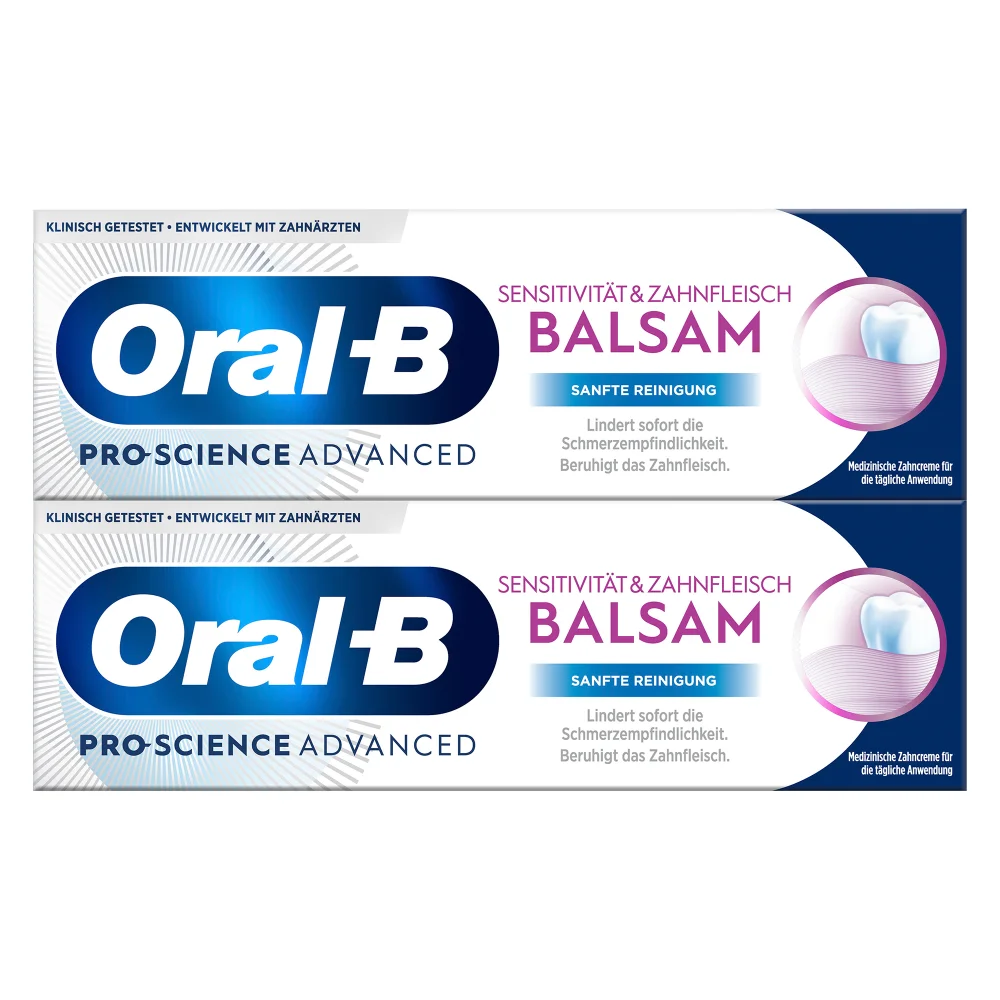 Oral-B Sensitivität & Zahnfleisch Balsam Sanfte Reinigung Zahncreme 2x75 ml Bild 1