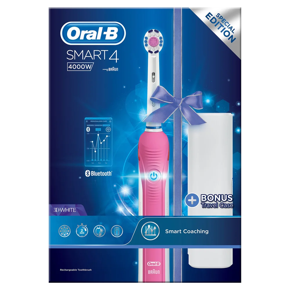 Oral-B Smart 4 4000W Electric Toothbrush - Pink Bild 1