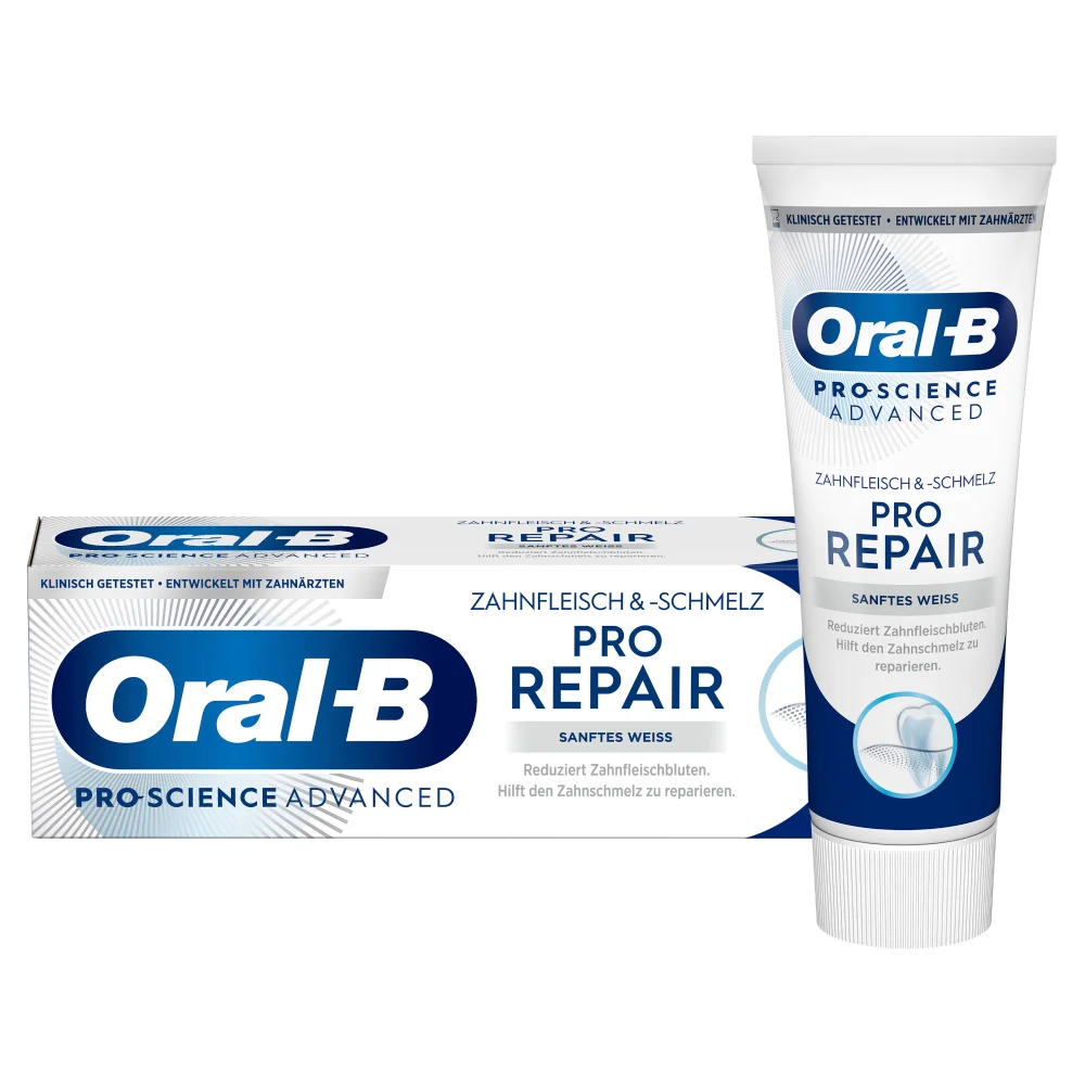 Oral-B PRO-SCIENCE ADVANCED Zahnfleisch & -schmelz Sanftes Weiß Zahncreme 75ml Bild 1