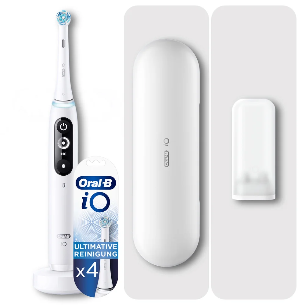 Oral-B iO7 weiß + iO Ultimative Reinigung Aufsteckbürsten weiß, 4 Stück Bild 1
