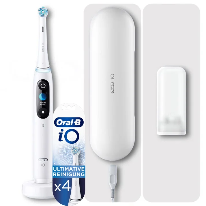Oral-B iO9 weiß + iO Ultimative Reinigung Aufsteckbürsten weiß, 4 Stück Bild 1