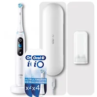 Oral-B iO 9 Elektrische Zahnbürste, Lade-Reise-Etui, white alabaster