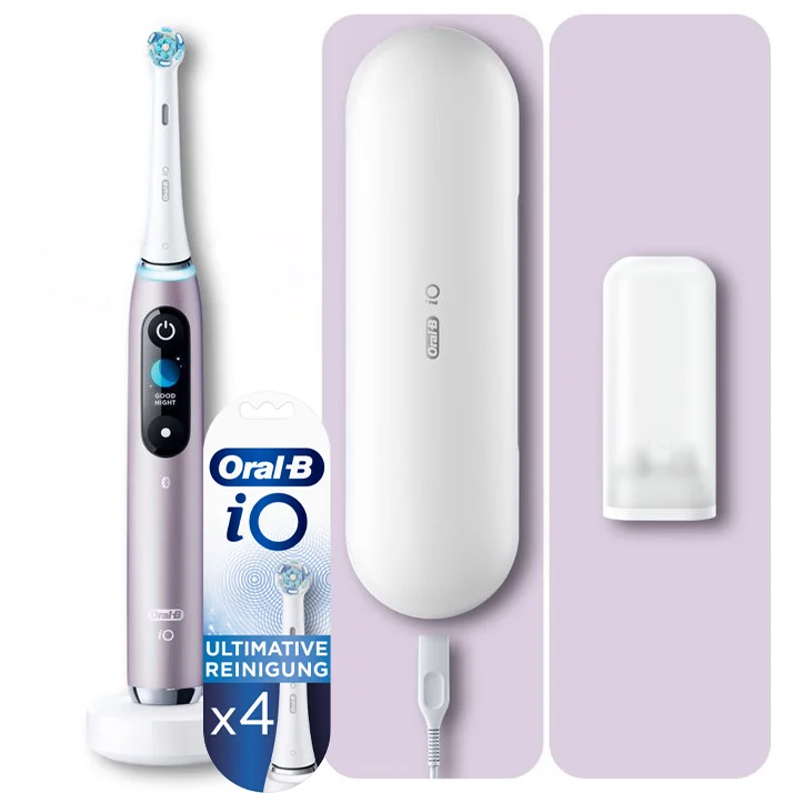 Oral-B iO9 rose + iO Ultimative Reinigung Aufsteckbürsten weiß, 4 Stück Bild 1