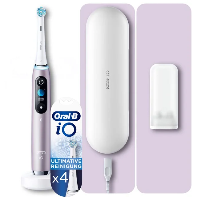 Oral-B iO9 rose + iO Ultimative Reinigung Aufsteckbürsten weiß, 4 Stück
