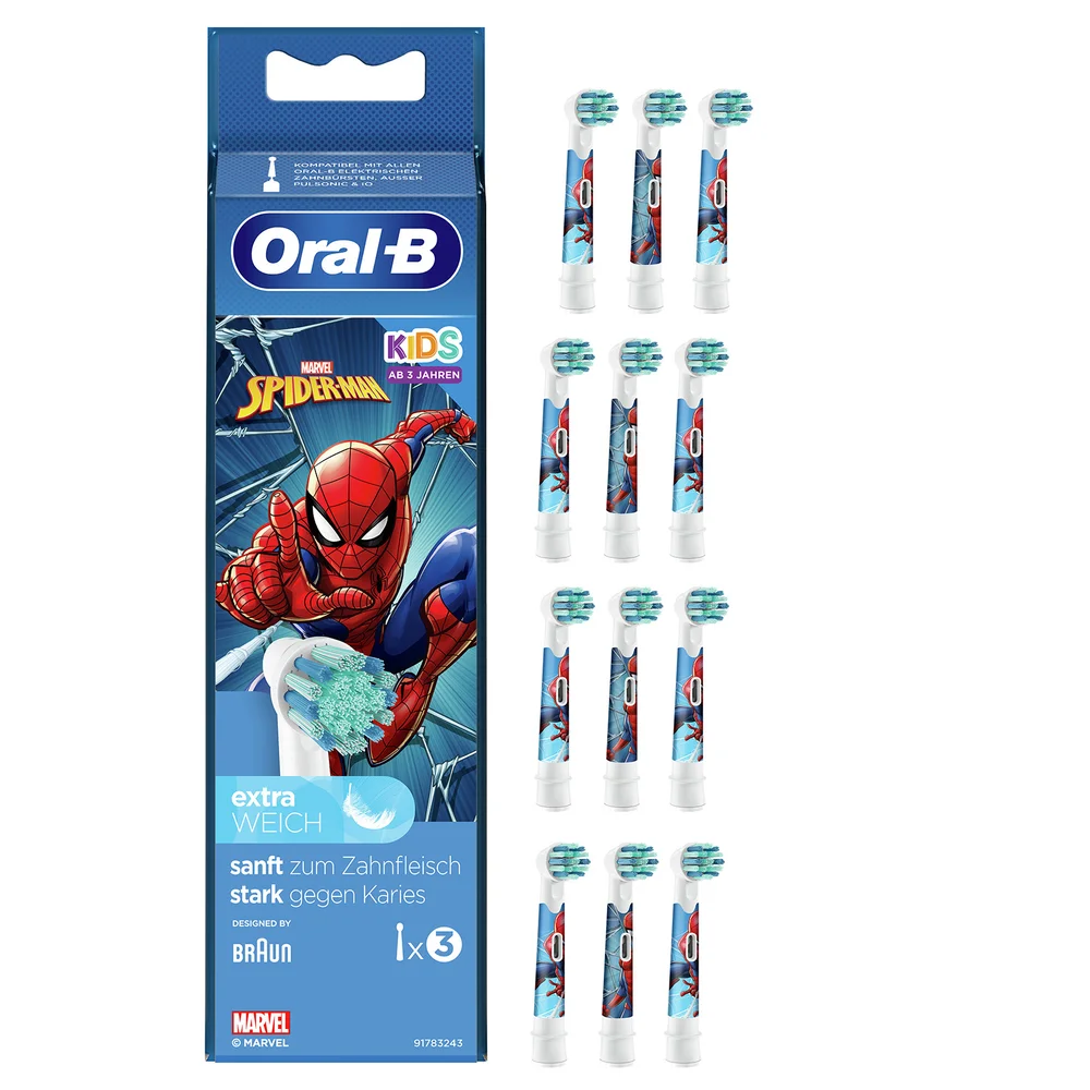 Oral-B Kids Aufsteckbürsten Spiderman, ab 3 Jahren, 4x3 Stück Bild 1