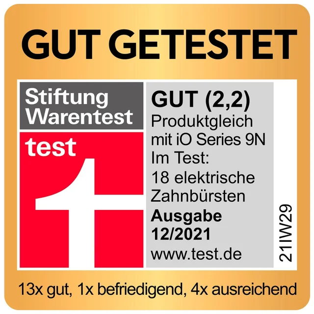 Oral-B iO 9 Elektrische Zahnbürste, Lade-Reise-Etui, white alabaster