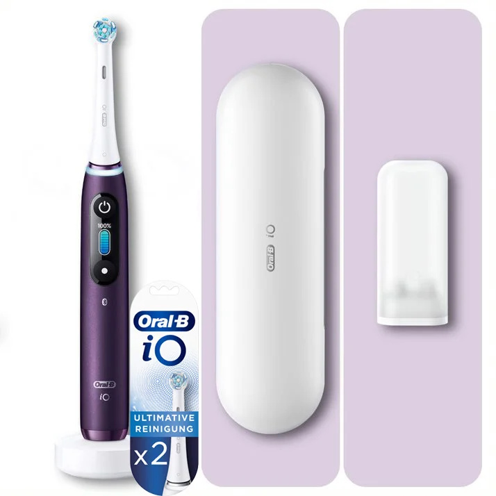 Oral B iO8 Handle & Toothbrush Heads Bundle (Pack of 2) - Violet Bild 1