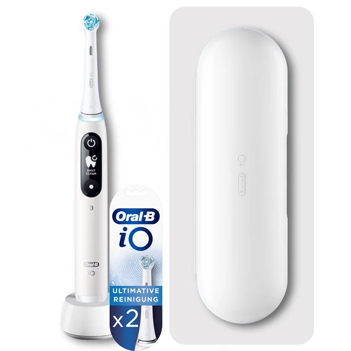 Oral-B iO6 weiß + iO Ultimative Reinigung Aufsteckbürsten weiß, 2 Stück Bild 1
