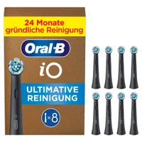 Oral-B iO Ultimative Reinigung, Original Aufsteckbürsten, Schwarz, 8 Stück