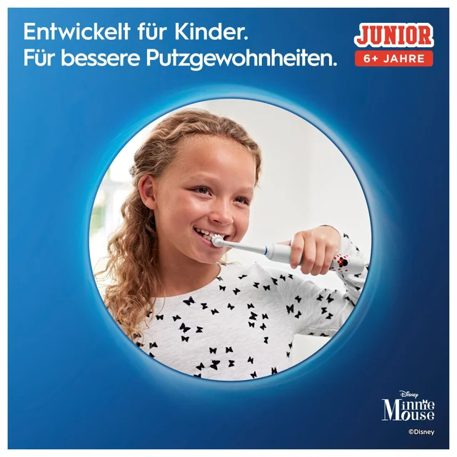 Oral-B Junior Minnie Mouse Elektrische Zahnbürste für Kinder ab 6 Jahren