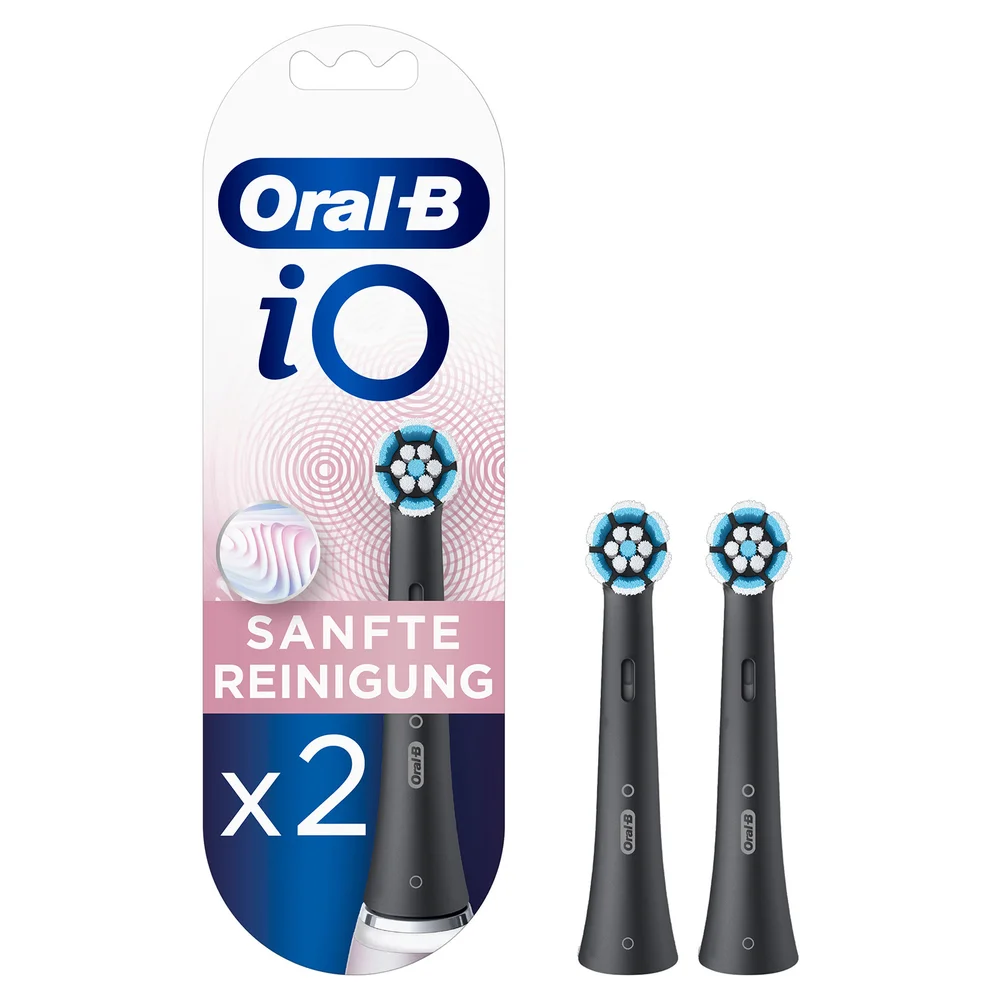 Oral-B Aufsteckbürsten iO Sanfte Reinigung BLACK 2er Bild 1