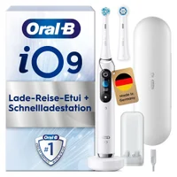 Oral-B iO Series 9 Elektrische Zahnbürste, Lade-Reiseetui, White Alabaster - undefined undefined