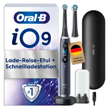 Oral-B iO Series 9 Elektrische Zahnbürste, Lade-Reiseetui, Rose Quartz