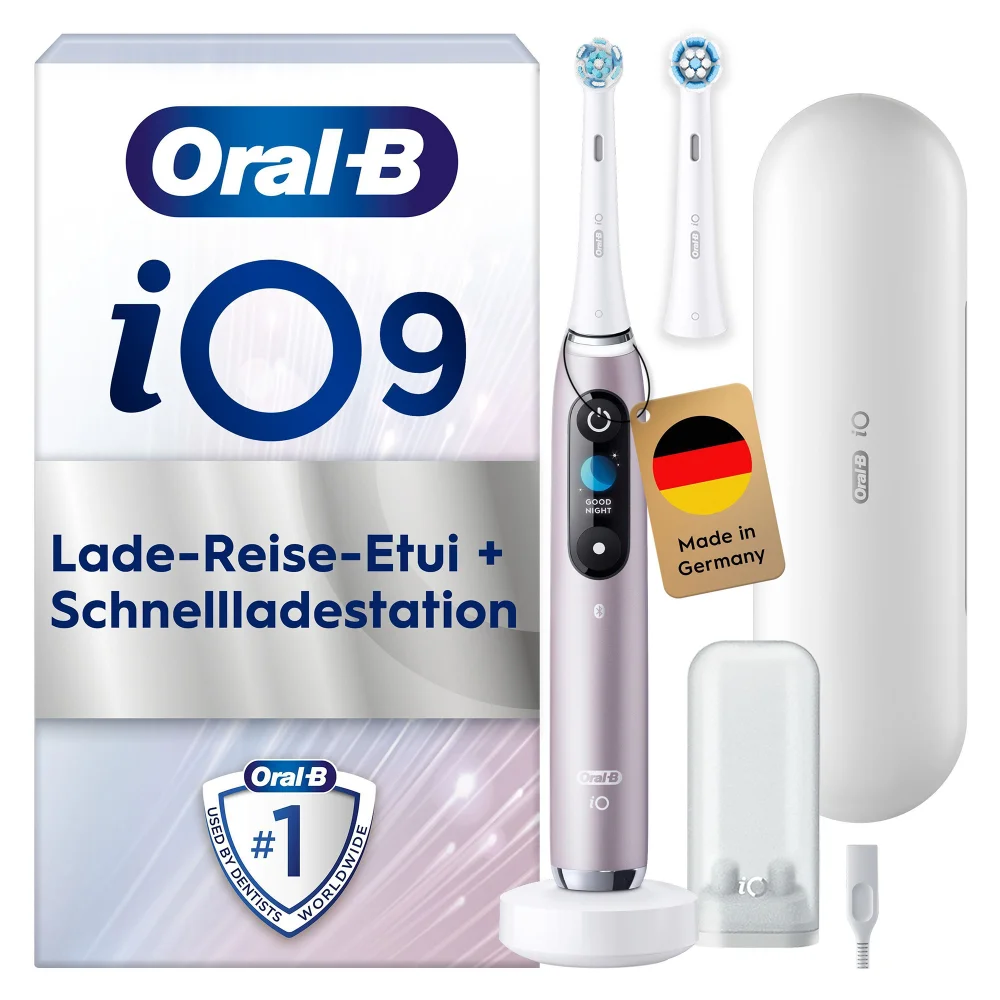 Oral-B iO 9 Elektrische Zahnbürste/Electric Toothbrush, Magnet-Technologie, rose quartz Bild 1