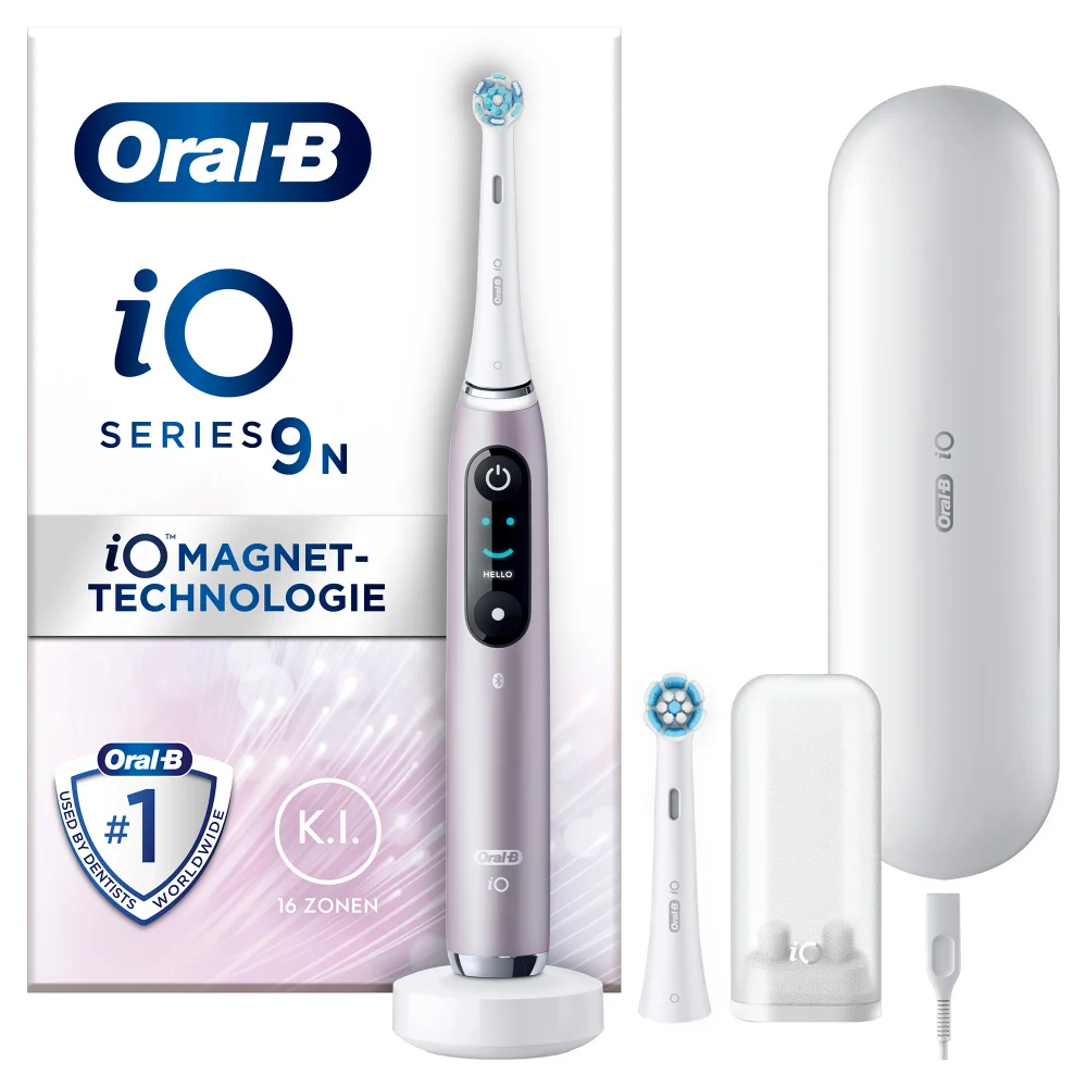 Oral-B iO 9 Elektrische Zahnbürste/Electric Toothbrush, Magnet-Technologie, rose quartz Bild 1