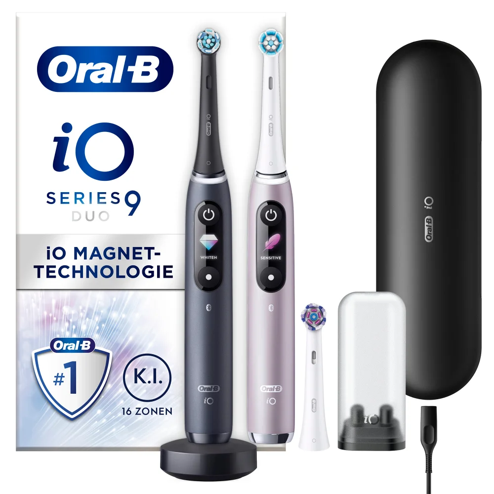 Oral-B iO Series 9 Elektrische Zahnbürste Black Onyx/Rose Quarz mit 2. Handstück Bild 1
