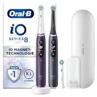 Oral-B iO Series 8 Elektrische Zahnbürste Violet Ametrine/Black Onyx mit 2. Handstück